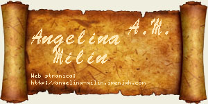 Angelina Milin vizit kartica